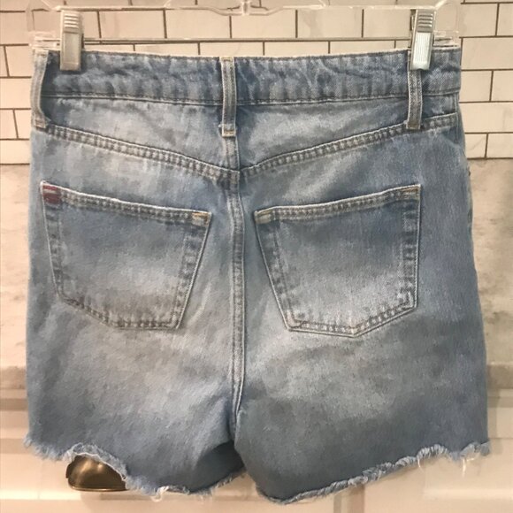 BDG Urban Outfitters Denim Shorts Womens 27 Cut Off Jeans Button Fly Ripped Boho - Picture 2 of 9